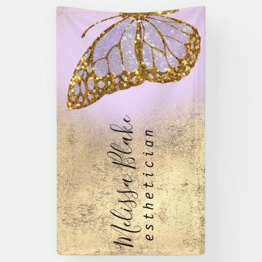 lavendel vlinder logo spandoek (Verticaal)