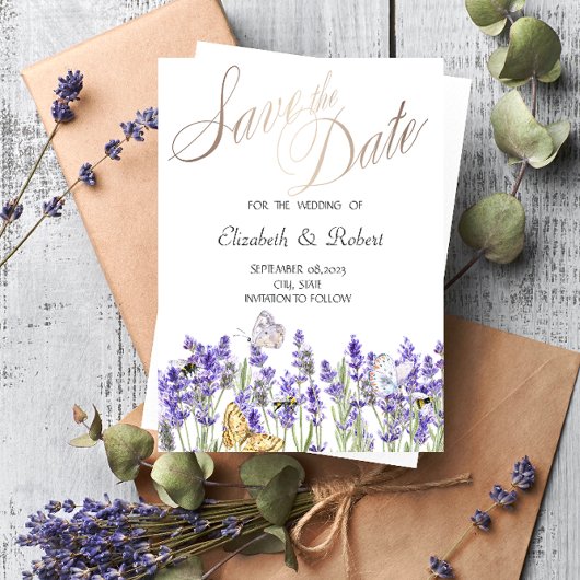 Lavendel Vlinders Botanisch Save The Date