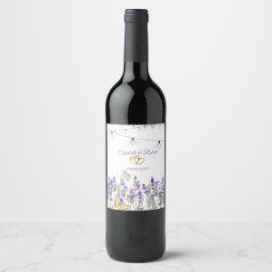 Lavendel Vlinders Botanisch Wijn Etiket