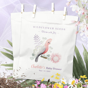 Lavendel Vogel Baby Shower Wilde Bloemenzaad Bedankzakje