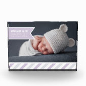 lavendel voor speciale toediening | Baby Geboortes Fotoblokken (Voorkant)