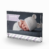 lavendel voor speciale toediening | Baby Geboortes Fotoblokken (Rechts)