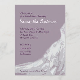 lavendel vrijgezellenfeest : bruidskop kaart