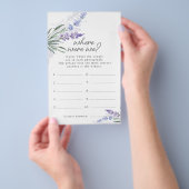 Lavendel Waar waren we Bruidsfeest spel Flyer (Hand)