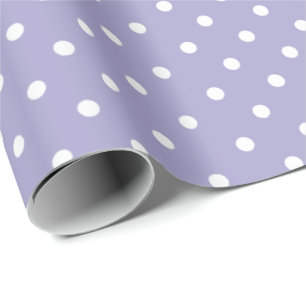 Lavendel Wappapier met witte poka-dot Cadeaupapier