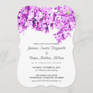 Lavendel Waterverf Bloemen repetitie diner Kaart