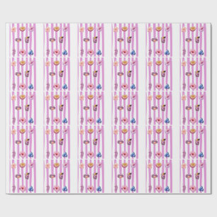 Lavendel Waterverf Botanisch Patroon Cadeaupapier