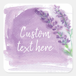 Lavendel Waterverf etherische olie Vierkante Sticker