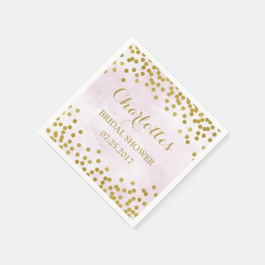 Lavendel Waterverf Goud Confetti Vrijgezellenfeest Servetten (Hoek)