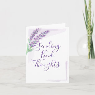 Lavendel Waterverf Het verzenden van vriendelijke Kaart