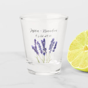Lavendel Waterverf Purple Flowers Bloemen Bloemen Shot Glas