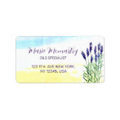 Lavendel waterverf schilderij etiket (Voorkant)