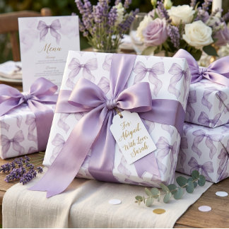 Lavendel Waterverf Strikken Patroon Inpakpapier