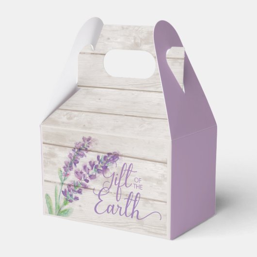 Lavendel Waterverf & Wood Essential Oil Class Kit Bedankdoosjes (Voorkant Zijde)