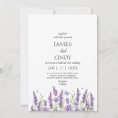 Lavendel wenst bruiloft kaart (Voorkant)