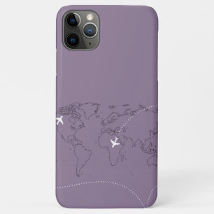 Lavendel Wereldkaart iPhone 11 Pro Hoesje 