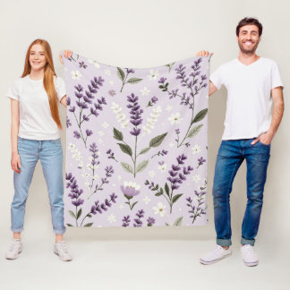 Lavendel Whispers – Botanische fleece deken