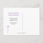 Lavendel White Mason Jar Wildflowers Bewaar de dat Aankondigingskaart (Achterkant)