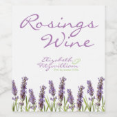 Lavendel Wijnlabel Wijn Etiket (Enkel label)