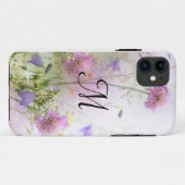 Lavendel Wild Flowers Monogram IPHONE 5 Hoesje (Achterkant (horizontaal))