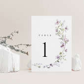 Lavendel Wilde Bloem Bruiloft Tafel Nummers
