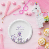 Lavendel Wilde Bloem Fiets Baby Shower Bord (Feest)