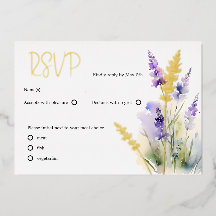 Lavendel wilde bloemen Waterverf RSVP