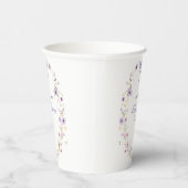 Lavendel Wildflower Baby shower Papier Party Cups Papieren Bekers (Rechts)