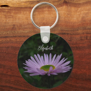 Lavendel Wildflower Bloemfoto gepersonaliseerd Sleutelhanger