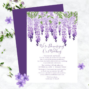 Lavendel Wisteria Huwelijk Wijziging van Plannen Feestdagenkaart