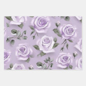 Lavendel & wit bruiloft inpakpapier vel (Voorkant 2)