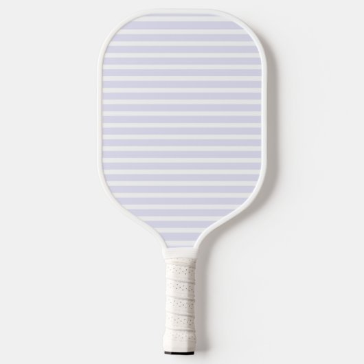 Lavendel Wit Eenvoudig Horizontaal Gestreept Pickleball Paddle (Achterkant)