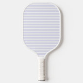 Lavendel Wit Eenvoudig Horizontaal Gestreept Pickleball Paddle (Voorkant)
