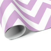 Lavendel Wit XL Chevron ZigZag Patroon Cadeaupapier (Rol Hoek)