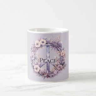 Lavendel Witte Bloemen Vredesteken Koffiemok
