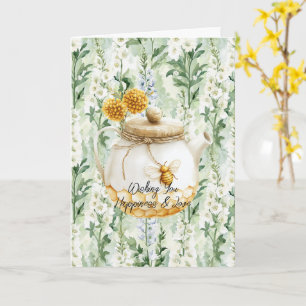 Lavendel Witte Delphinium Bloemen Bruidsdouche Kaart