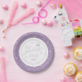 Lavendel Witte Hand Getrokken Afstudeerder Partij  Papieren Bordje (Feest)