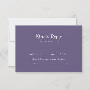Lavendel Witte Tekst Bruiloft RSVP Reactie Kaartje