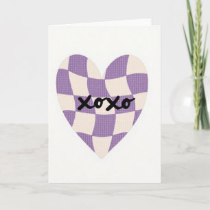 Lavendel Xoxo Grafische Hart Kaart