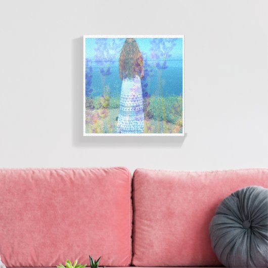 Lavendel Zee Canvas Print (Insitu (Woonkamer))