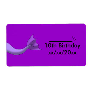 Lavendel Zeemeermin staart wijn of waterfles Etike Etiket