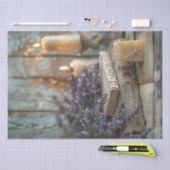 Lavendel Zeep Boek en kaarsen Spa Decoupage Tissuepapier (Craft)