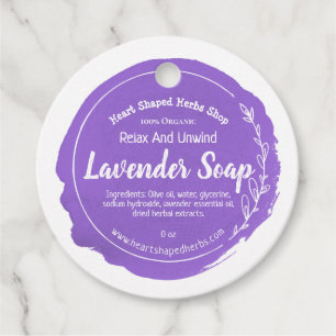  Lavendel Zeep Label Handmade Business