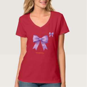 Lavendel Zijde Medische Strik T-shirt