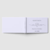 Lavendel zilver Mr Mrs Wedding Gastenboek (Volledig)