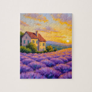 Lavendel Zonsondergang Puzzel
