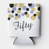 Lavendel, Zwart en Goud Glitter Confetti | 50 Blikjeskoeler (Voorkant)