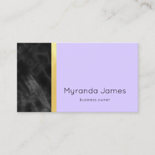 Lavendel Zwart Modern Minimalistisch Visitekaartje