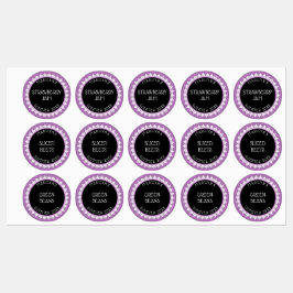 Lavendel, Zwart-wit Inblikken Label Stickers