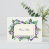 Lavendelblauw gepersonaliseerd briefpapier kaart (Staand voorkant)